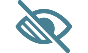 Icon shaped like an eye that indicates the accessibility toolbar