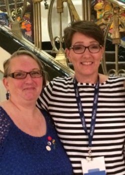 Liz with Patti, a wound, ostomy, and continence nurse (WOCN).